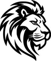 Lion - Black and White Isolated Icon - Vector illustration