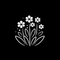 Flowers, Minimalist and Simple Silhouette - Vector illustration