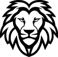 Lion - Black and White Isolated Icon - Vector illustration