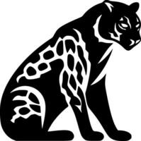 leopardo - minimalista y plano logo - vector ilustración