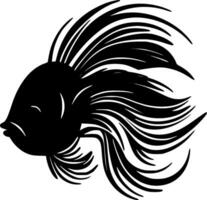 pescado - negro y blanco aislado icono - vector ilustración