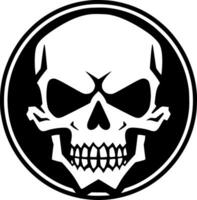 Skull - Black and White Isolated Icon - Vector illustration