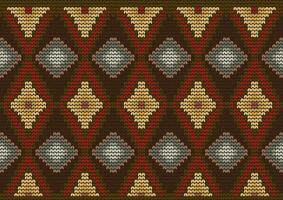 Illustration of weaving textile pattern on black background. vector