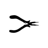 Pliers Silhouette, Flat Style, can use for Pictogram, Logo Gram, Art Illustration, Apps, Website, Icon, Symbol or Graphic Design Element. Vector Illustration