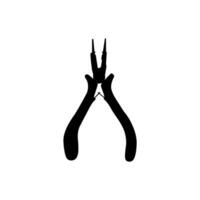 Pliers Silhouette, Flat Style, can use for Pictogram, Logo Gram, Art Illustration, Apps, Website, Icon, Symbol or Graphic Design Element. Vector Illustration