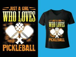 pickleball citar personalizado camiseta diseño ilustrador vector