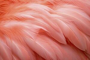 AI generated Flamingo Feather background. AI Generated photo