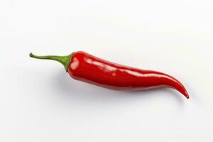 AI generated A Red chili pepper is isolated on a white background. AI Generated photo