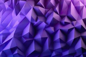 AI generated Purple Gradient Abstract Illustration. 3D triangle Background. Computer Art Design Template. AI Generative photo