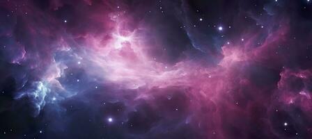 AI generated Galaxy texture with stars and beautiful nebula in the background, pink and gray. AI Generated photo