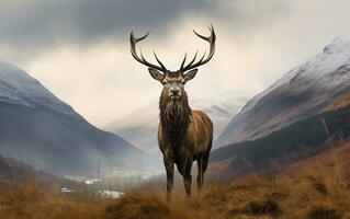 AI generated Monarch Of The Glen. AI Generated photo