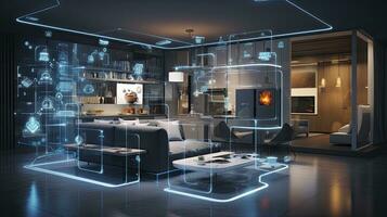 AI generated Connected Living, The IoT Revolution in Smart Homes. AI Generated photo