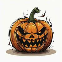 AI generated Halloween object on white background. AI Generated photo
