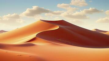 AI generated Desert with magical sands and dunes as inspiration for exotic adventures in dry climates.  AI Generated. photo