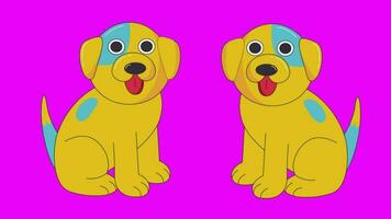 Dog animated 2D cartoon video