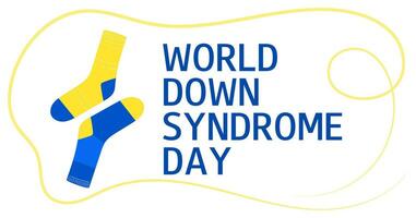 World Down Syndrome day. March 21. Horizontal banner. Vector illustration.