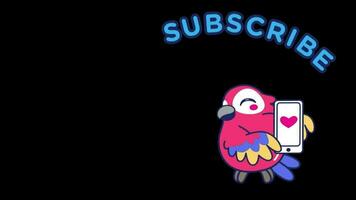 Subscribe 2d animated video in black background