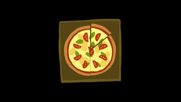 Pizza 2d animato cartone animato video