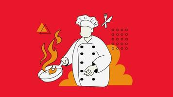 chef cooking 2d animated cartoon video