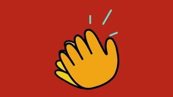 hand ikon tecknad serie 2d animerad video