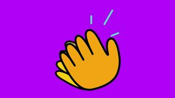 mão ícone desenho animado 2d animado vídeo video