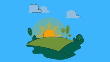 2d animated sun video