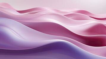 AI generated Abstract 3D image of digital waves in shades of pink and purple. AI Generated photo