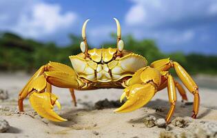 AI generated Yellow land crab. AI Generated photo