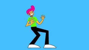 2d gracioso caracter bailando video