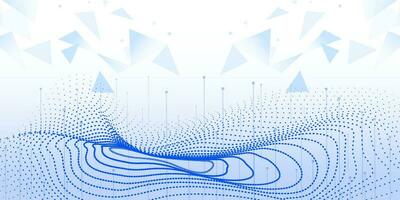 Digital technology futuristic internet network connection blue white background, cyber nano information, abstract communication, innovation future tech, Ai big data lines dots illustration vector 3d
