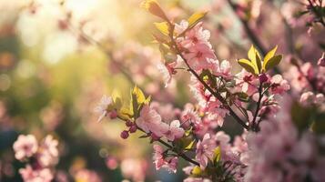 ai generado natural primavera antecedentes con Copiar espacio foto