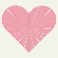 heart broken into pieces vector element on white background