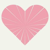 heart broken into pieces vector element on white background