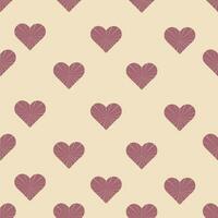 seamless vector pattern of hearts on a delicate beige background for Valentine's holiday decor