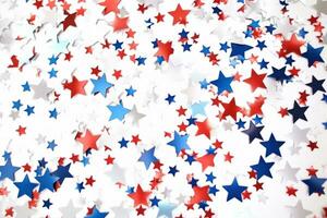 AI generated patriotic confetti stars patriotic party photo