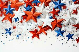 AI generated patriotic confetti stars patriotic party photo