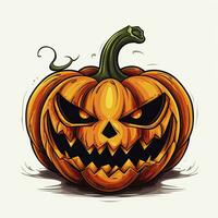 AI generated Halloween object on white background. AI Generated photo