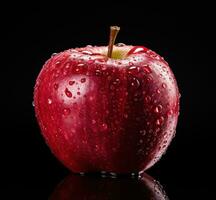 AI generated red apple isolated photo