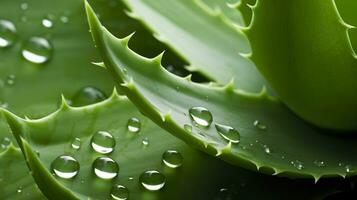 AI generated Visualizing the presentation of the plant Aloe Vera. Generative AI photo