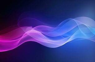 AI generated colorful abstract background with rainbow smoke coming out of dark blue and purple photo