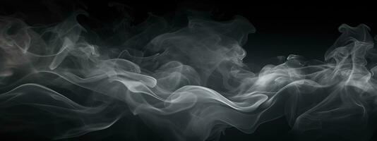 AI generated a black and white smoke of a dark room, fire and smoke photo