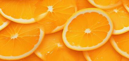 AI generated a close up image of orange slices photo