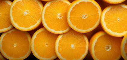 AI generated a close up image of orange slices photo