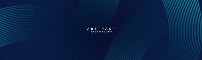 Abstract Dark Blue Waving circles lines Technology Background. Modern gradient with glowing lines shiny geometric shape and diagonal, for brochure, cover, poster, banner, website, header vector