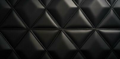 AI generated black leather background photo