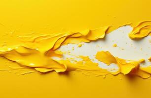 AI generated yellow paint background photo