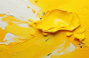 AI generated yellow paint background photo