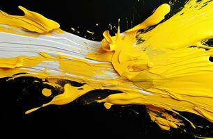 AI generated yellow paint background photo