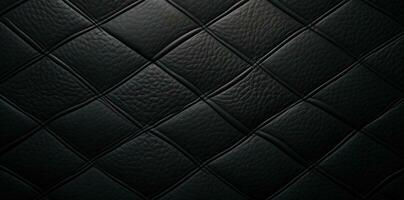 AI generated close up of black leather skin pattern texture, photo