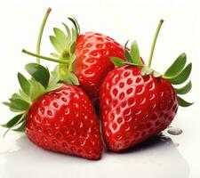 AI generated the strawberry is sliced in half photo